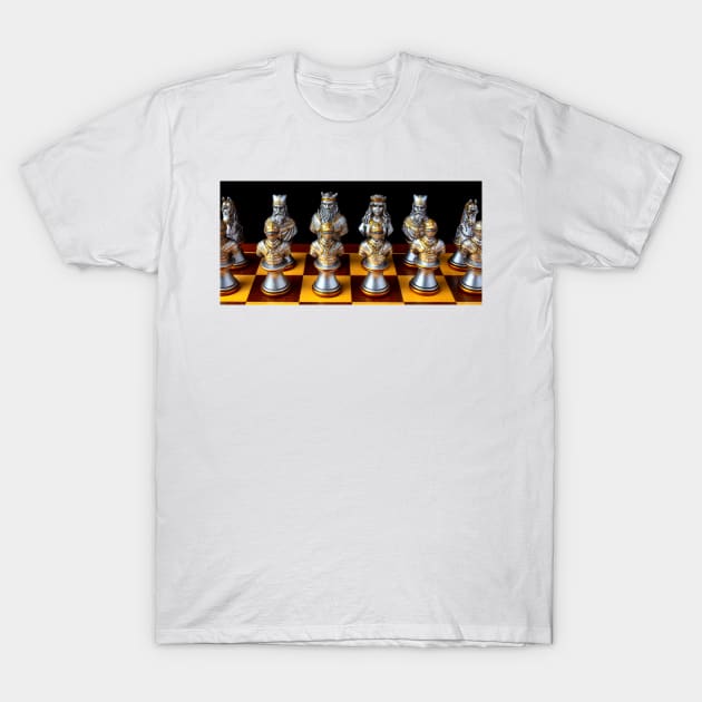 Chessmen At The Ready T-Shirt by photogarry